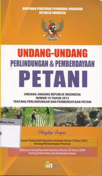 Undang-undang perlindungan & pemberdayaan petani