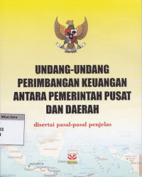 Undang-undang perimbangan keuangan antara pemerintah pusat dan daerah