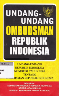 Undang-undang ombudsman republik Indonesia